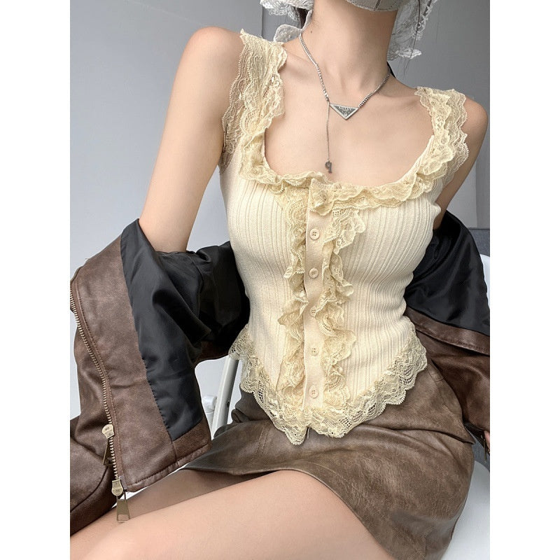 Off-shoulder Irregular Short Sleeveless Top
